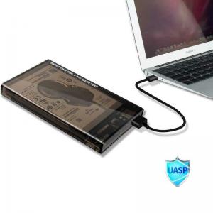 Cheap USB3.0 Port Hard Drive Enclosure 2.5 inch HDD SSD Portable Case Transparent External Box wholesale