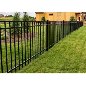 Cheap Powder Coated Black Wrought Iron Ornamental Fence Easy Installation wholesale