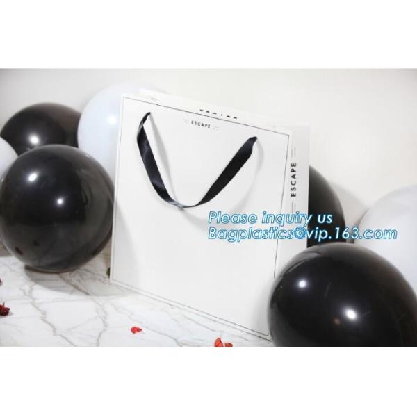 Luxury Metal Button Top Quality Gift Brown Paper Bags with Strong Handle,reusable ecofriendly customizable promotional l