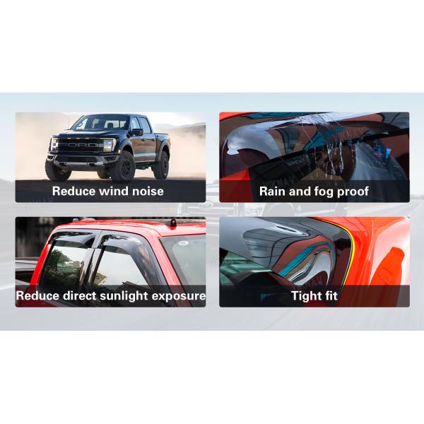 Viknav for Ford F150 2015-2023 Truck Window Deflector Rain Guards Compatible With Ford F150 Raptor