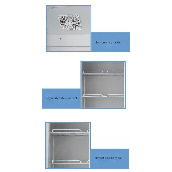 High Efficiency Commercial 6 Glass Door Refrigerator Fan Cooling Dual Compressor