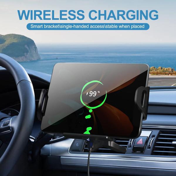 10W Car Wireless Charger FOD Sensor Aluminum alloy For Samsung Galaxy Z Fold 2