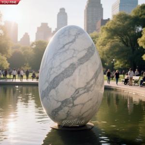 Cheap Park Decor Outdoor Marble Egg Sculpture wholesale