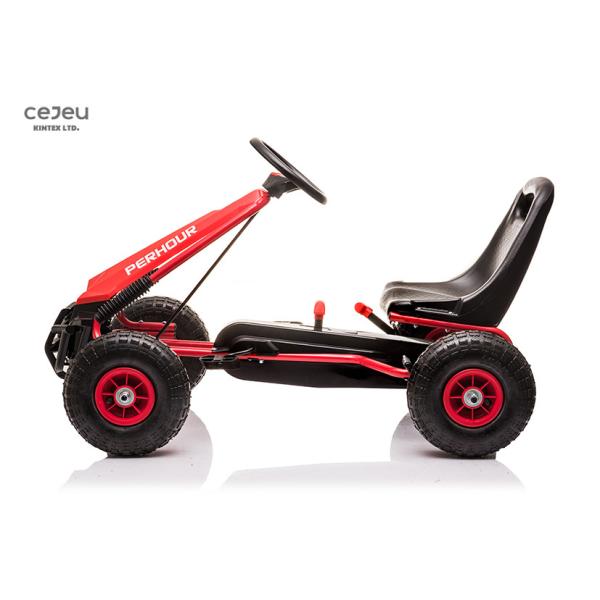 5KM/H 5 Year Old Pink Pedal Go Kart 11.7KG With Four Inflatable Wheels