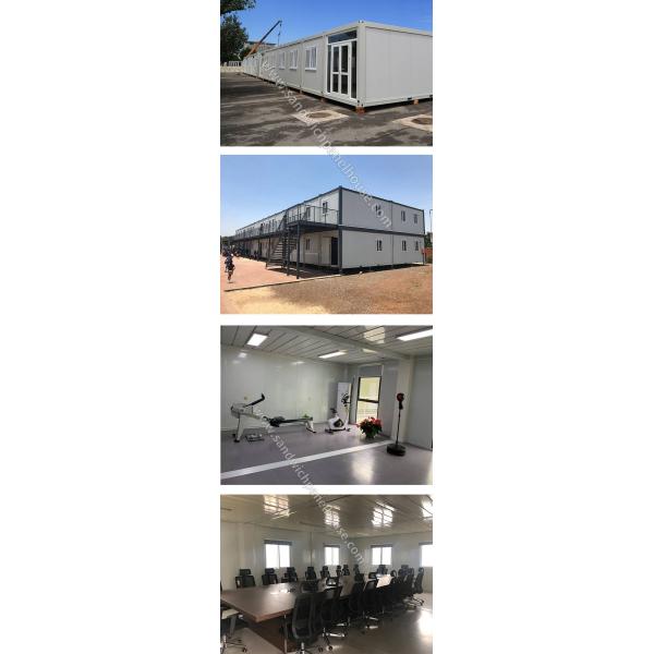 Heat Insulation Modular Container House Portable With 50mm Rock Wool Sandwich Panel