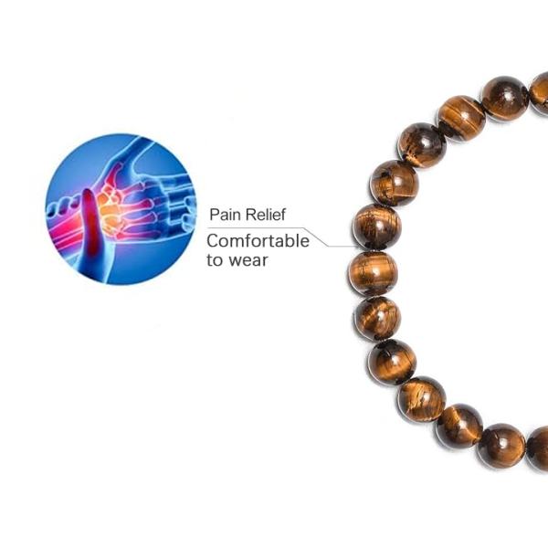 Custom Hand Made Stainless Steel Bracelets Couple Gift Mens Tiger Eye Stone Beaded Bracelet