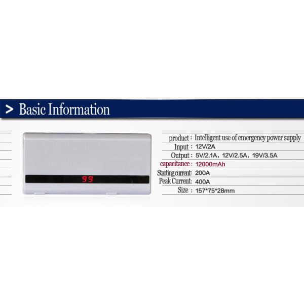 car jump starter ,supply power for Phone, Laptop & Car Emergency power,Intelligent use of emergency power supply