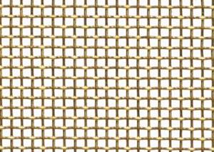 China 1.2m 1.5m Brass Insect Screen Metal Security Mesh Roll Plain Weave on sale