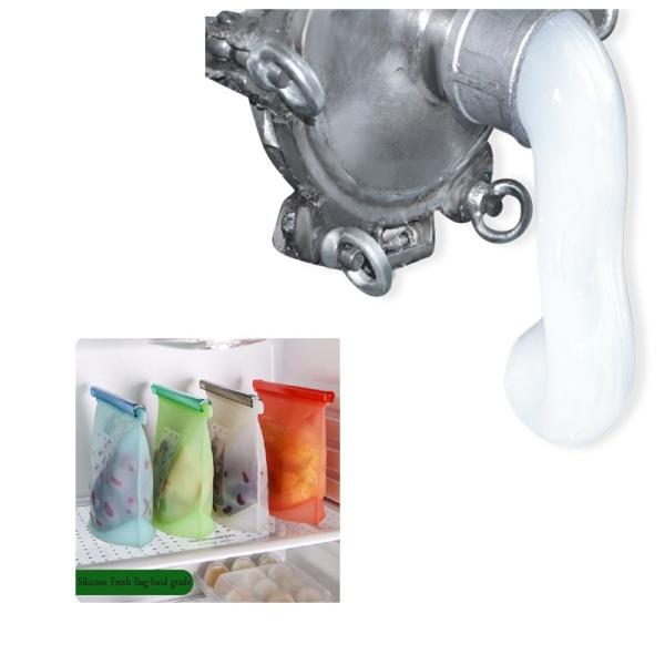 Portable Food Grade Liquid Silicone Rubber Storage Bag Set Reusable