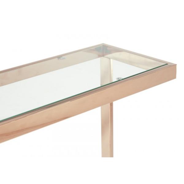 High Gloss Tempered Glass 0.38CBM Modern Console Table