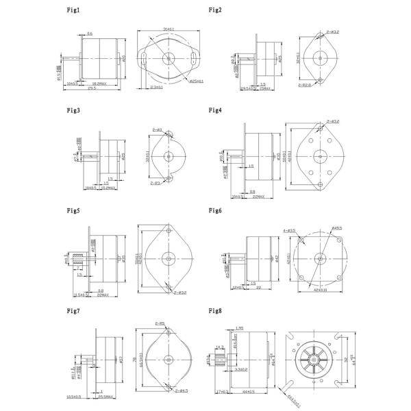 42BY-5 Permanent Magnet Synchronous Motor High Precision Stepper Motor 12V