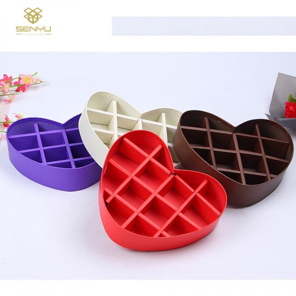 Quality Custom Luxury Lid Base CMYK Heart Shaped Paper Box for sale