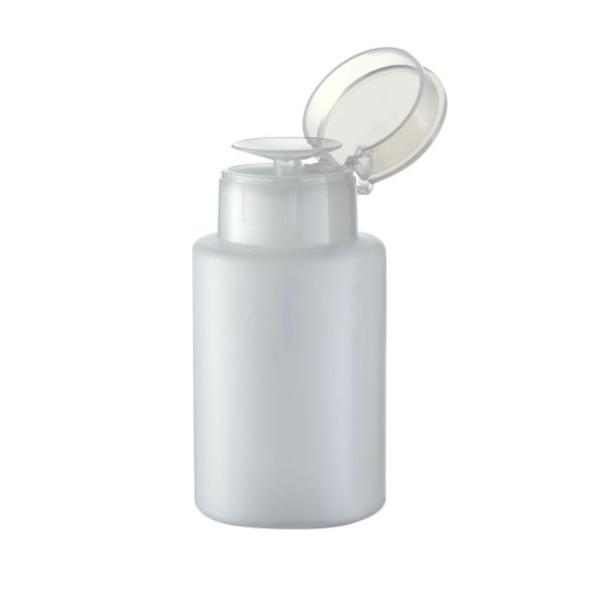 Highly OEM/ODM 100ml/180ml Nail Polish Remover Plastic Bottle with Press Pump Flip Top Cover