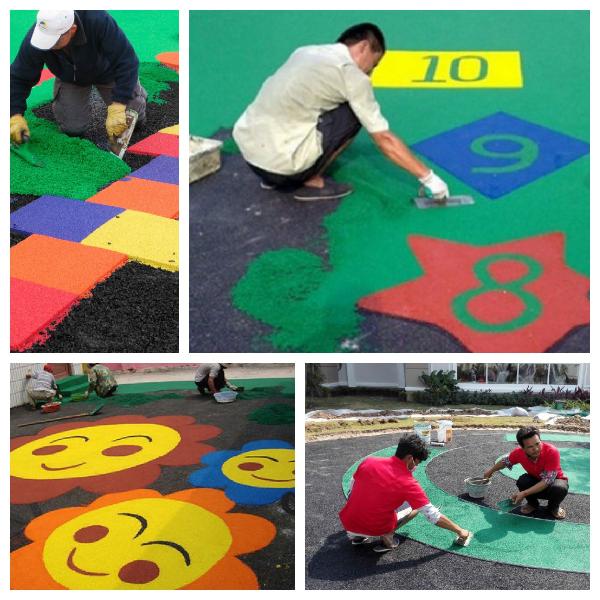 UV-Stabilized Colored EPDM Rubber Playground Flooring Park Floor