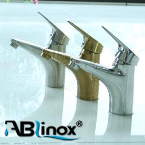 Ceramic Cartridge Stainless Steel Faucet For Bathroom Sink