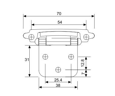 South America Style Cabinet Door Hinges , Iron Old Kitchen Door Hinges