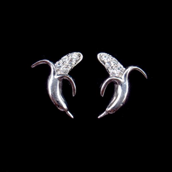 Women's Fashion 925 Silver Earrings For Wedding Gift Logo Printed