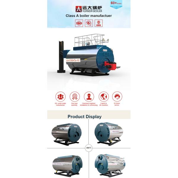 Diesel Gas Horizontal Fire Tube Boiler 6 Ton High Speed Corrosion Resistance For EPS