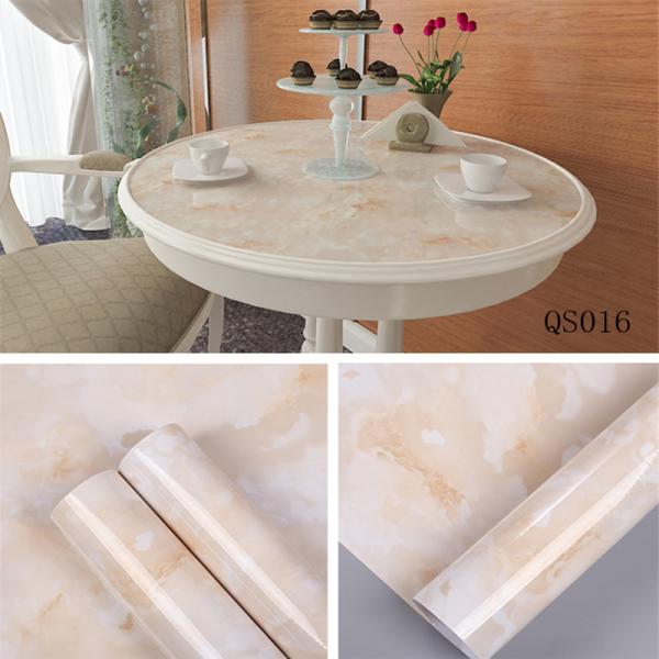 Waterproof Peel Stick Marble High Glossy Wallpaper for Household Refurbishment