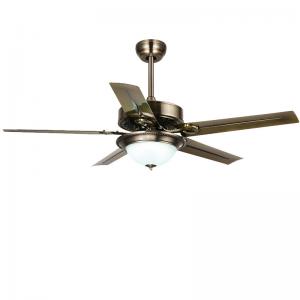 Cheap Europe Style Modern Ceiling Fan With Led Light Villa AC DC 5 Iron Blades wholesale