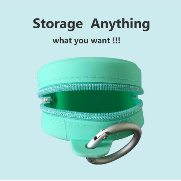 Phenol Free Silicone Zero Wallet Waterproof Zippered Backpack Shape Small Item Storage Silicone Bag