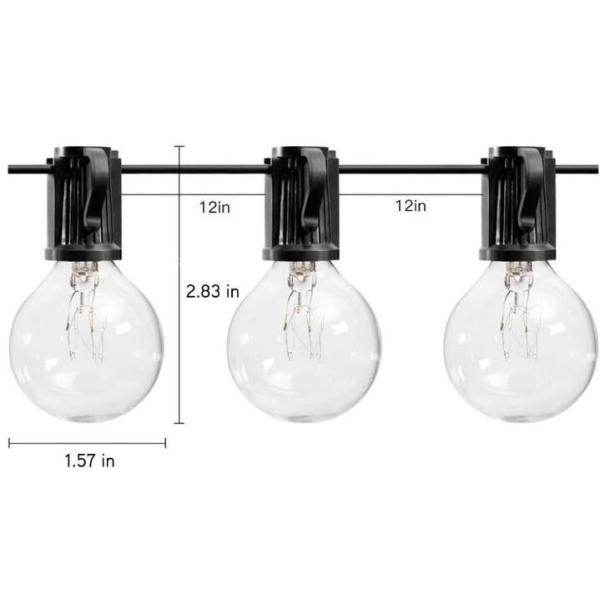 10M 25Bulbs G40 Globe Bulb Holiday Decoration Lights Led String Christmas Decoration