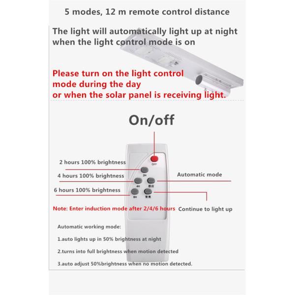 Motion Sensor Solar Parking Lot Lights With Pole 100w 2700k-6500k Color Temperature
