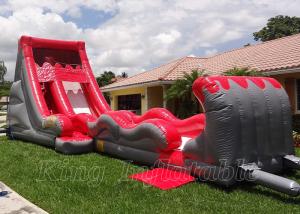 Cheap Rent Inflatable Water Slides Kids Jumping Bounce Red PVC Large Inflatable Water Slides wholesale