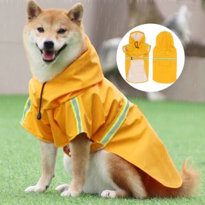 Cheap Windproof Big Dog Raincoat Reflective Strip Dog Rain Jacket For Outdoor Hiking wholesale