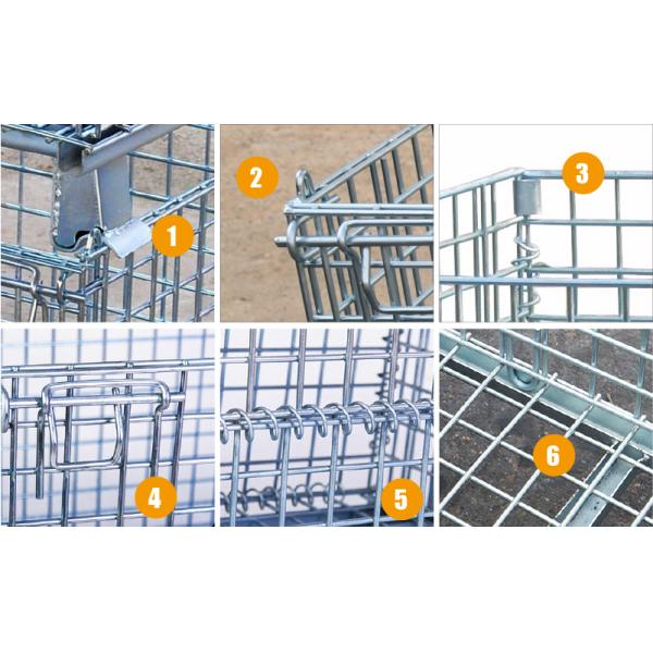 B05: Galvanized Wire Mesh Container Foldable Storage Cage Wire Container