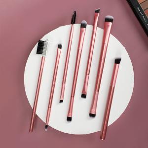 Professional 7pcs Eyeshadow Makeup Brush Set Aluminum Ferrule