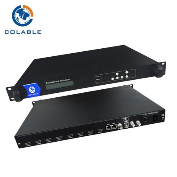 Digital Audio Video HD SD To RF QAM Encoder Modulator With 4 / 8 Channel Input