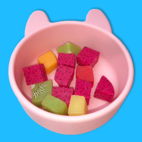 Kitten Shape Silicone Feeding Bowl Customized Feeding Infant Suction Bowls