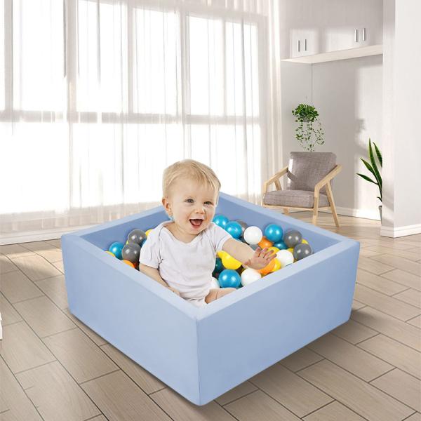 Skin Friendly Velvet Fabric Foam Ball Pit Square OEM ODM OBM