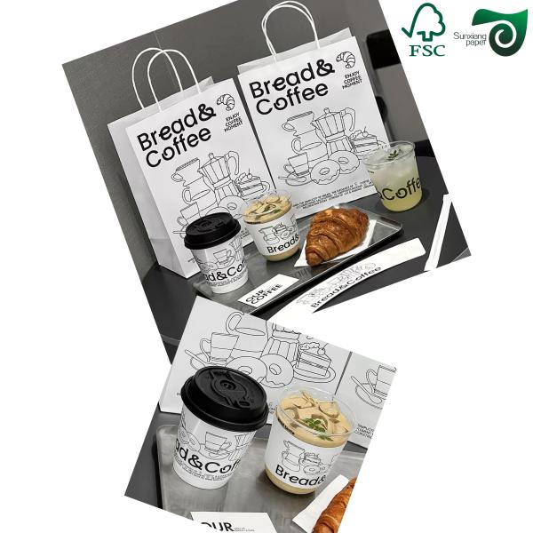 FSC 100gsm 120gsm Natural White Kraft Paper 1200mm Width For Grocery Shopping Bags