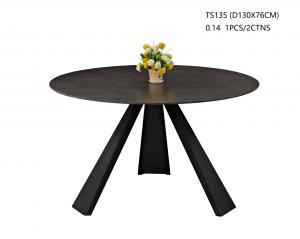 China fixed、 black、 ceramic、 tempered glass dining table on sale