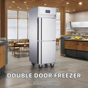 Commercial Kitchen Restaurant Cooler Stainless Steel Upright Freezer Double
