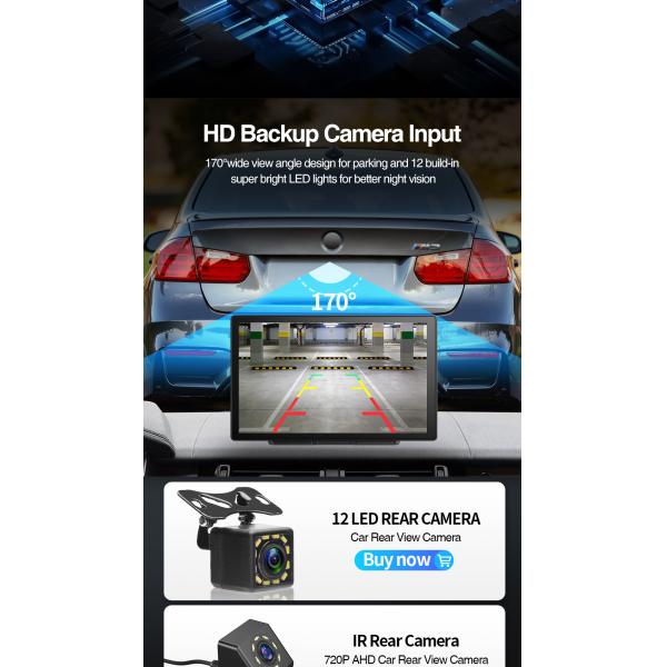 Universal 9 inch Car Radio Multimedia Video Player Wireless CarPlay Android Auto Touch Screen VW Nissan Toyota