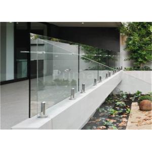Cheap CE Approved Tempered Frameless Glass Railing With Stainless Steel Spigots wholesale
