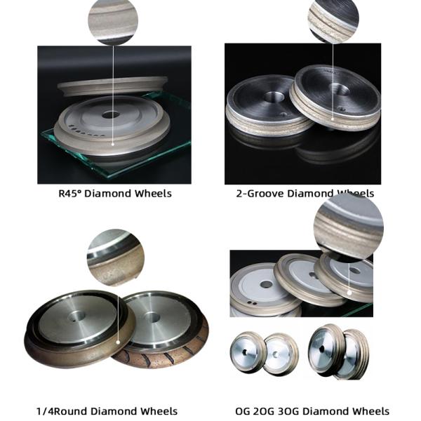 Pencil Edge Diamond Grinding Wheels for Glass / Slate CNC machine