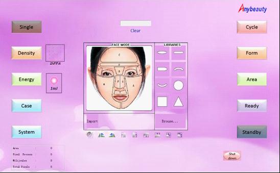 F8 50Hz 60Hz Erbium Glass Fractional Laser wrinkle removal Pulse duration 0.067ms