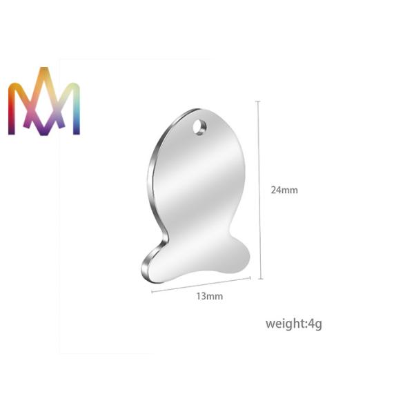 SS304 Engraved Fish Necklace Charm