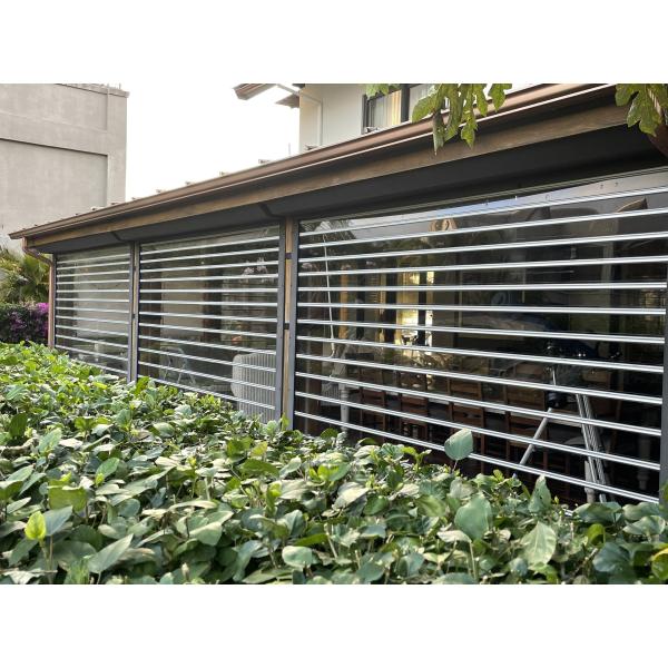 Motorised Transparent Roller Shutter Door 2mm Clear Polycarbonate Roller Shutter