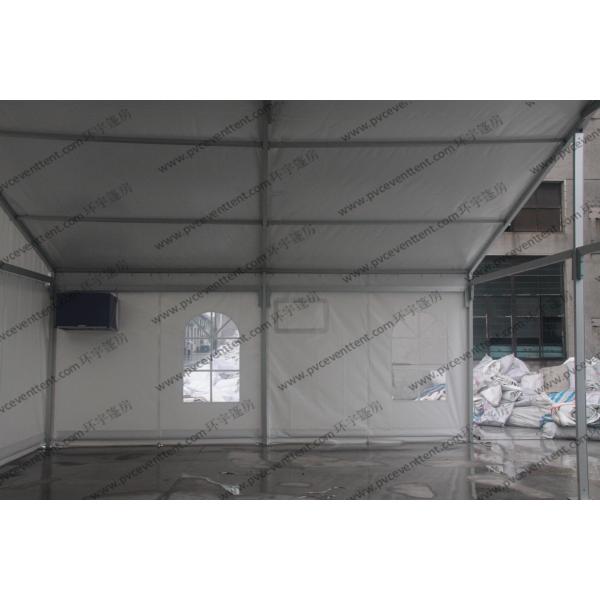 PVC Canvas White Commercial Storage Tents 10 x 6m Transparent Church Windows AC System