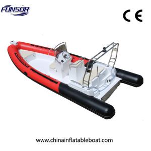 China Entertainment Hypalon R680 Rigid Inflatable Boat , Fishing Inflatable Dive Boat on sale