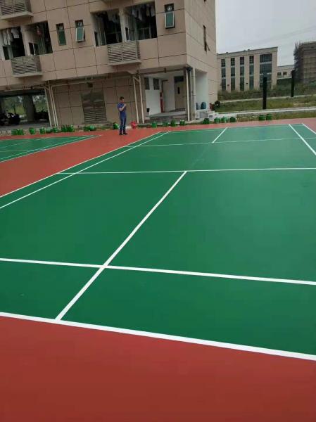 Colored PU Sports Flooring Materials For Multi Purposed Surface Refresh Builder