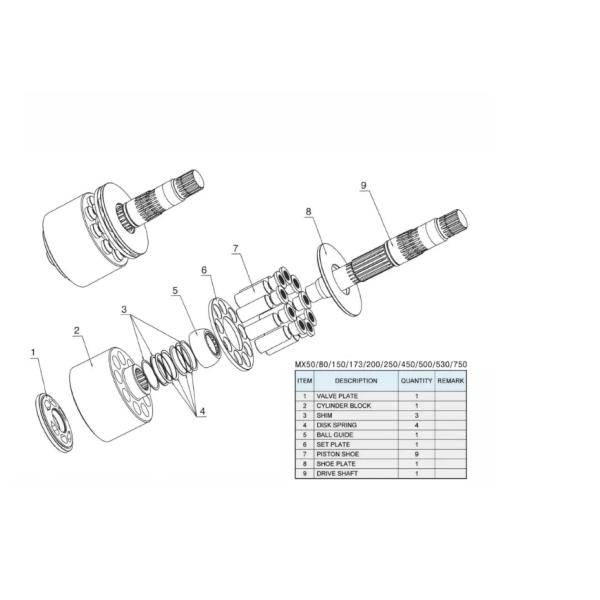 Belparts Excavator Parts MAG150 Piston Shoe For Hydraulic Excavator Main Pump