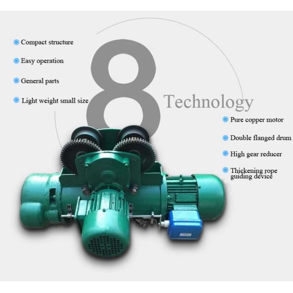 Standard 1 Ton Wire Rope Hoist Micro Electric Rope Hoist 20m Cable Elevator Lifting