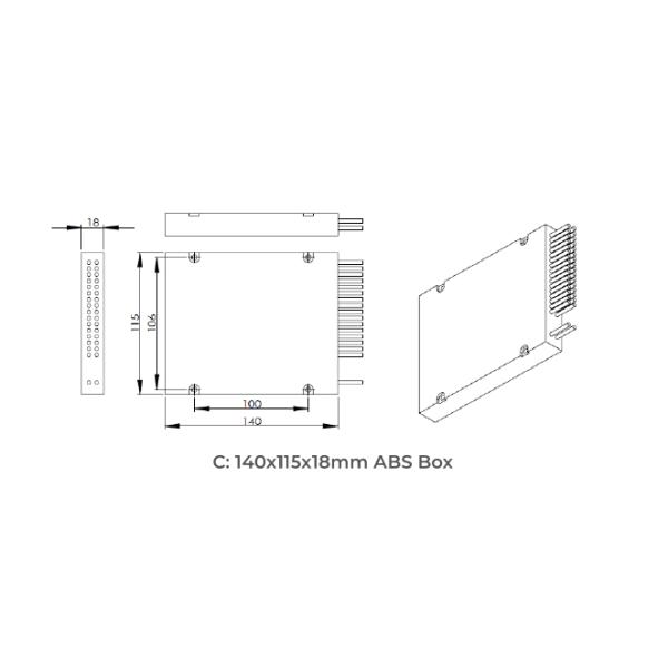 ABS Box 1.5dB CWDM OADM CWDM Multiplexer 8 Channel Module For Wavelength Division