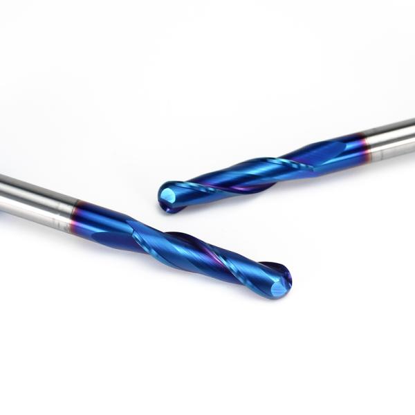 CNC Router Bit Aluminum Use CNC Tool DLC Coating Ball Nose Solid Carbide End Mill 2 Flute Milling Cutter